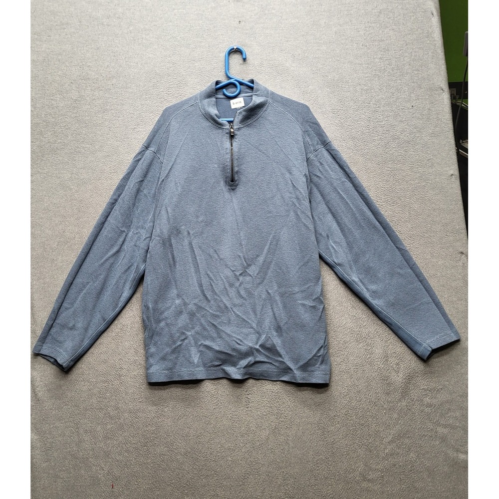 Roundtree & Yorke Men Sweatshirt 2XT Blue‎ Zipper Long Sleeve